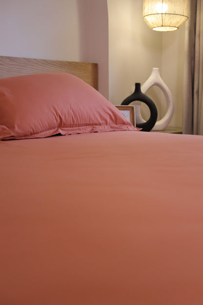 SALMON Premium Cotton Bedsheet