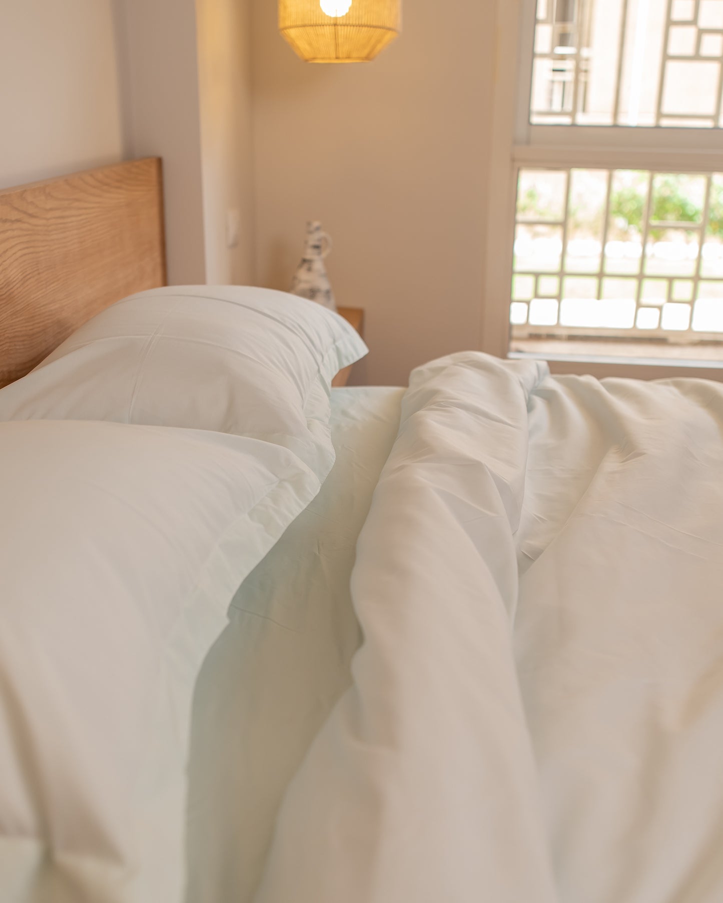 WHITE cotton duvet cover