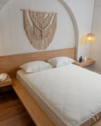 CREAM cordon silky cotton bedsheet