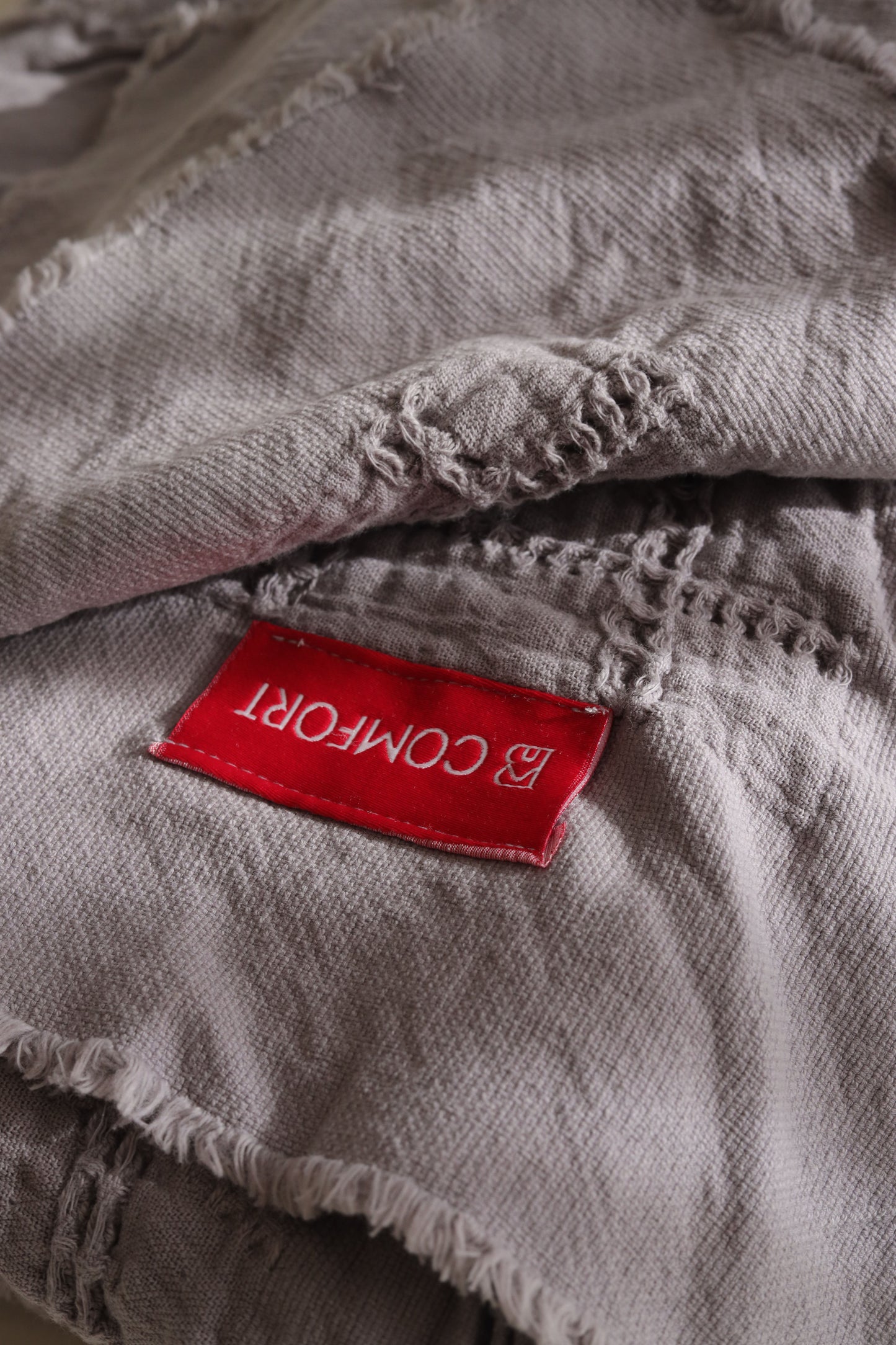 CLOUD SQUARES Cotton Throw Blanket