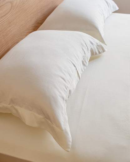CREAM oxford silky cotton bedsheet