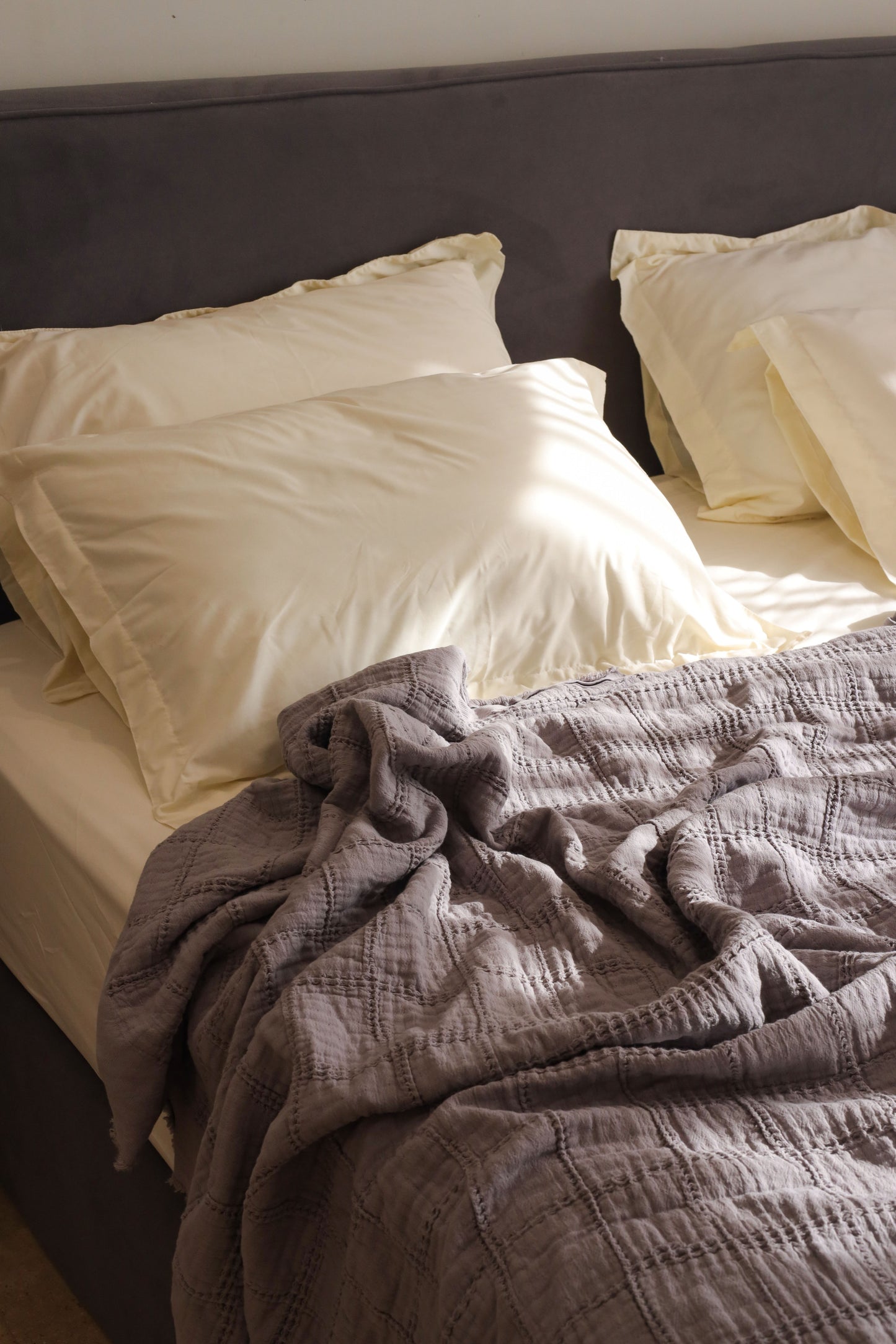 CLOUD SQUARES Cotton Throw Blanket