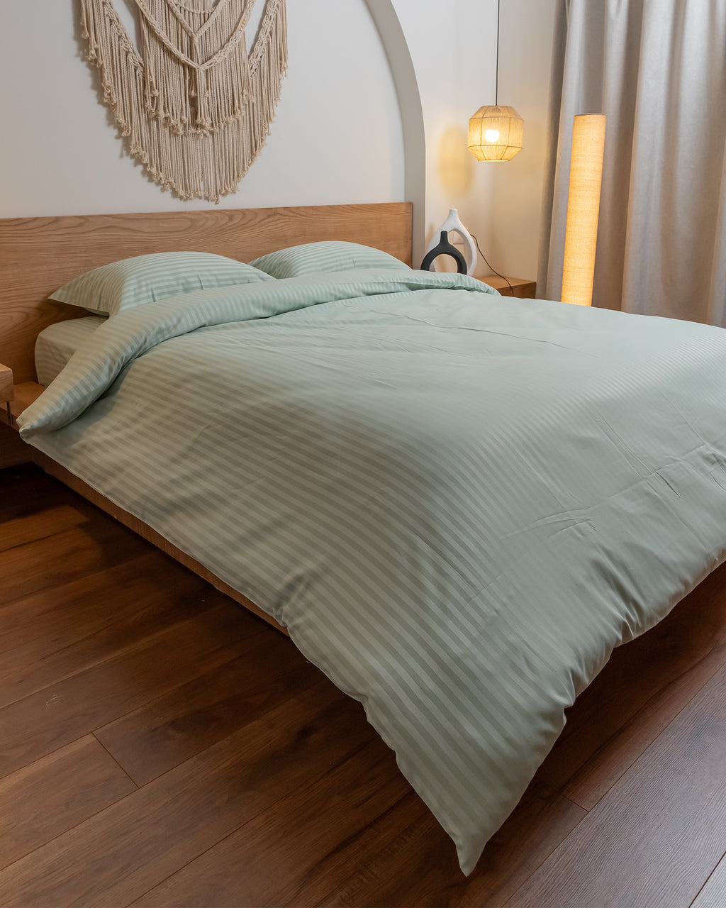 PISTACHIO stripe duvet cover