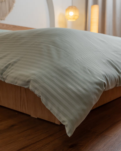 PISTACHIO stripe duvet cover