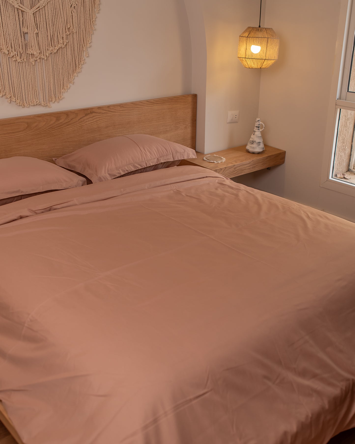ROSY BROWN cotton duvet cover