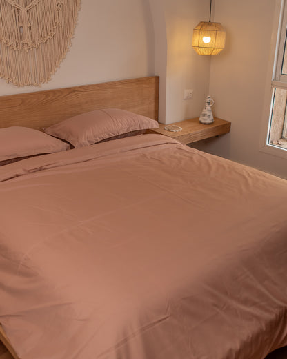ROSY BROWN cotton duvet cover