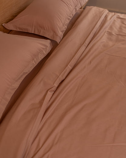 ROSY BROWN cotton duvet cover