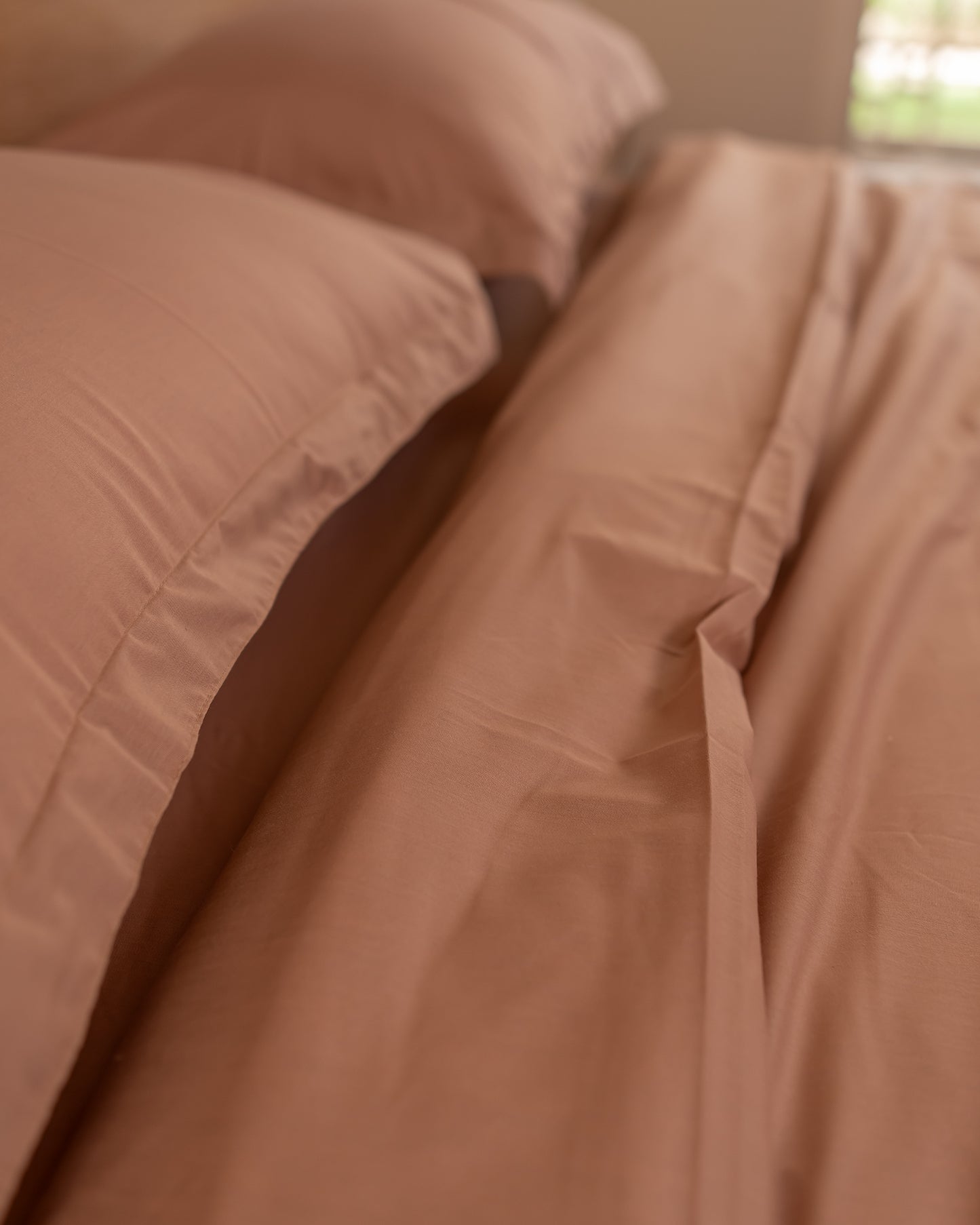 ROSY BROWN cotton duvet cover