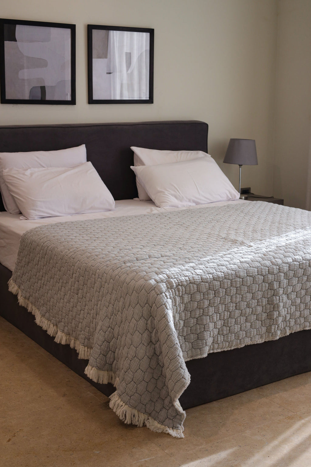 CLOUD PUFFY Muslin Cotton Throw Blanket