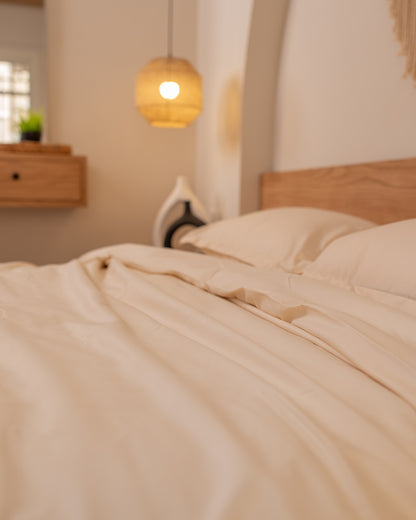 BEIGE cotton duvet cover