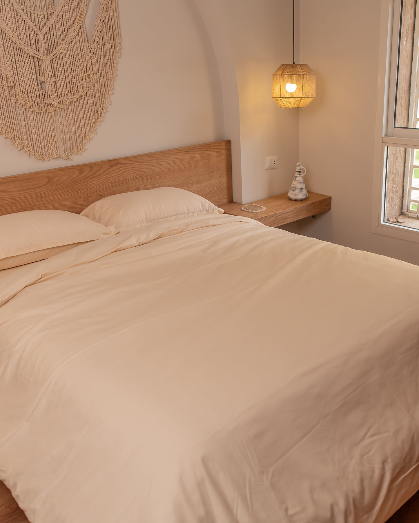BEIGE cotton duvet cover