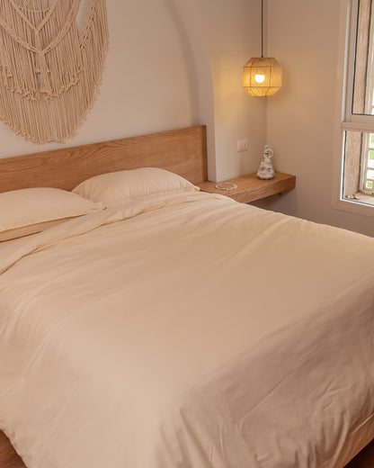 BEIGE cotton duvet cover