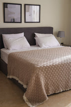 SAND PUFFY Muslin Cotton Throw Blanket