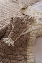 SAND PUFFY Muslin Cotton Throw Blanket