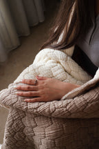 SAND PUFFY Muslin Cotton Throw Blanket