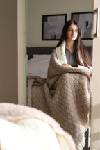 SAND PUFFY Muslin Cotton Throw Blanket