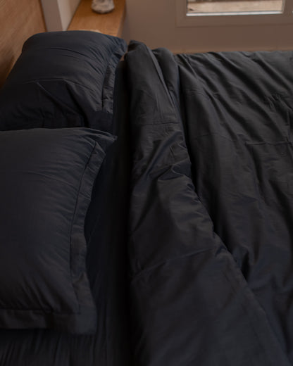 STORM GREY cotton duvet cover