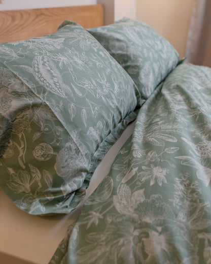 MINTY HAZE cotton duvet cover