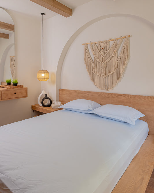 SKY BLUE Premium Cotton Bedsheet