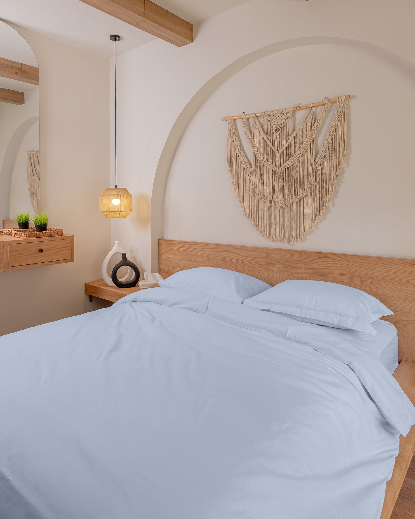 SKY BLUE cotton duvet cover