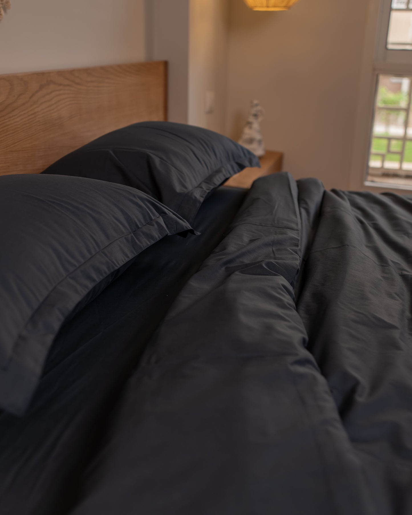 STORM GREY cotton duvet cover