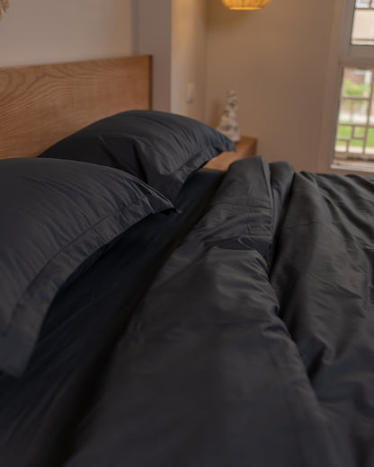 STORM GREY cotton duvet cover