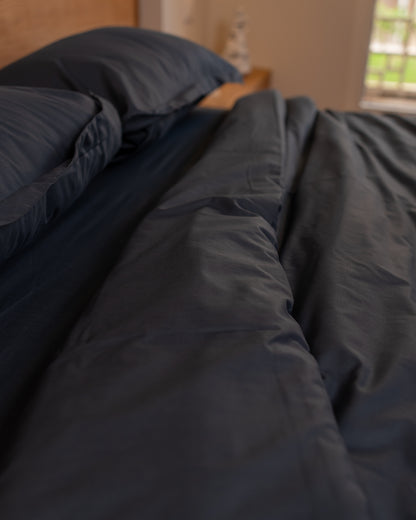 STORM GREY cotton duvet cover