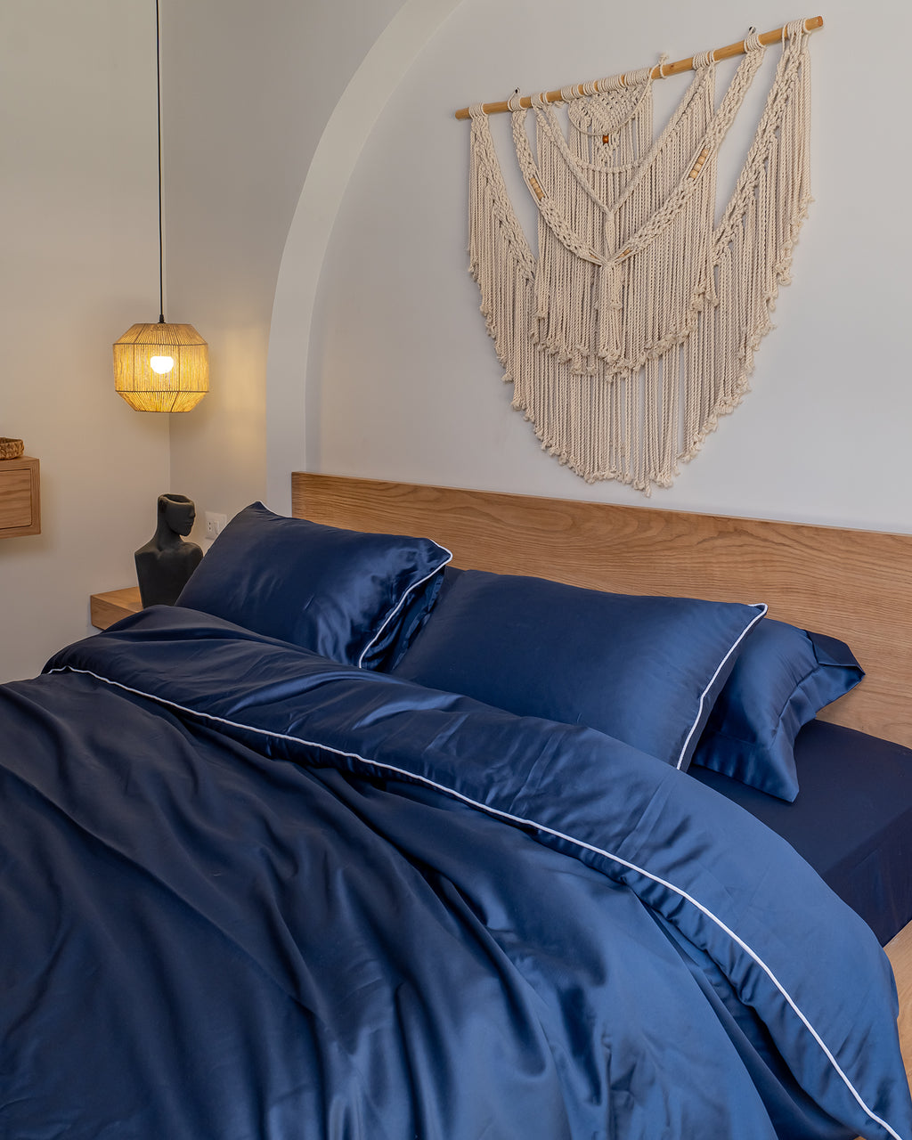 SWISS BLUE silky cotton duvet cover