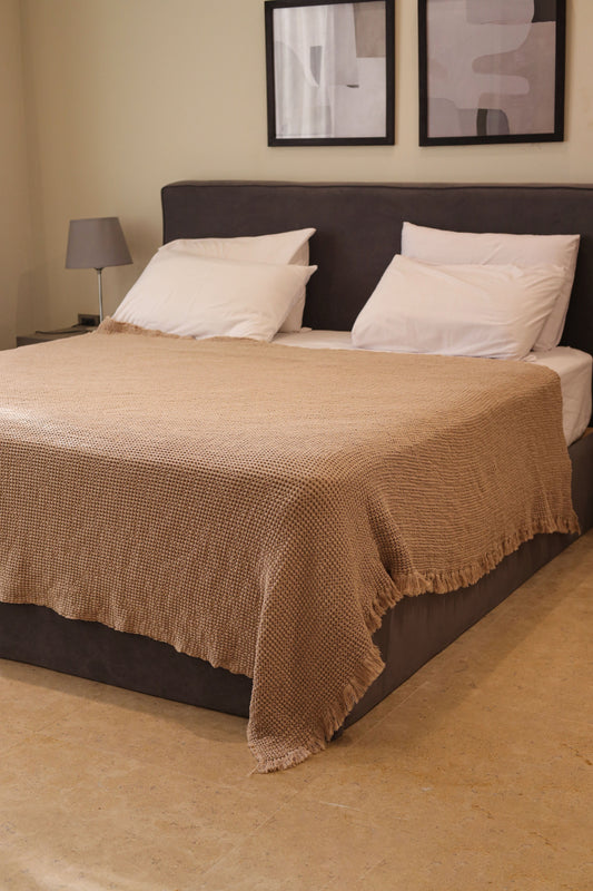 SANDY KNOTS Cotton Throw Blanket