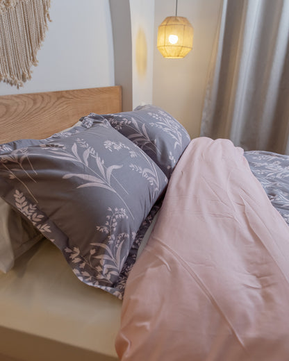 BLOSSOM GREY cotton duvet cover