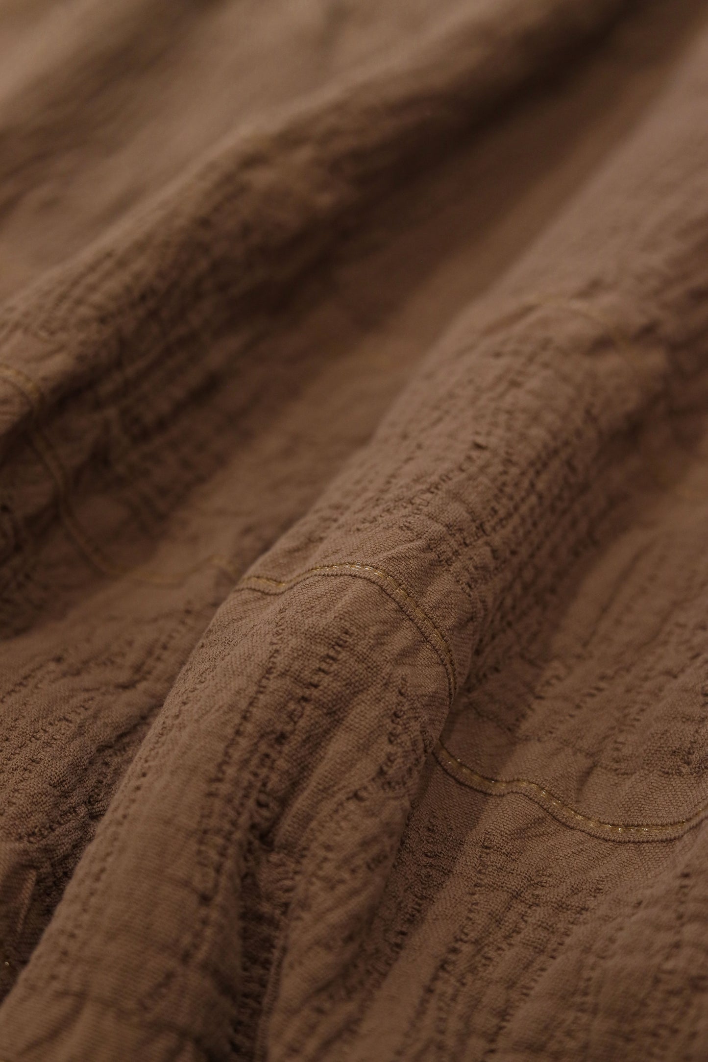 DUNES PALACE Crinkle Cotton Throw Blanket