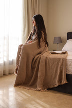 SANDY KNOTS Cotton Throw Blanket