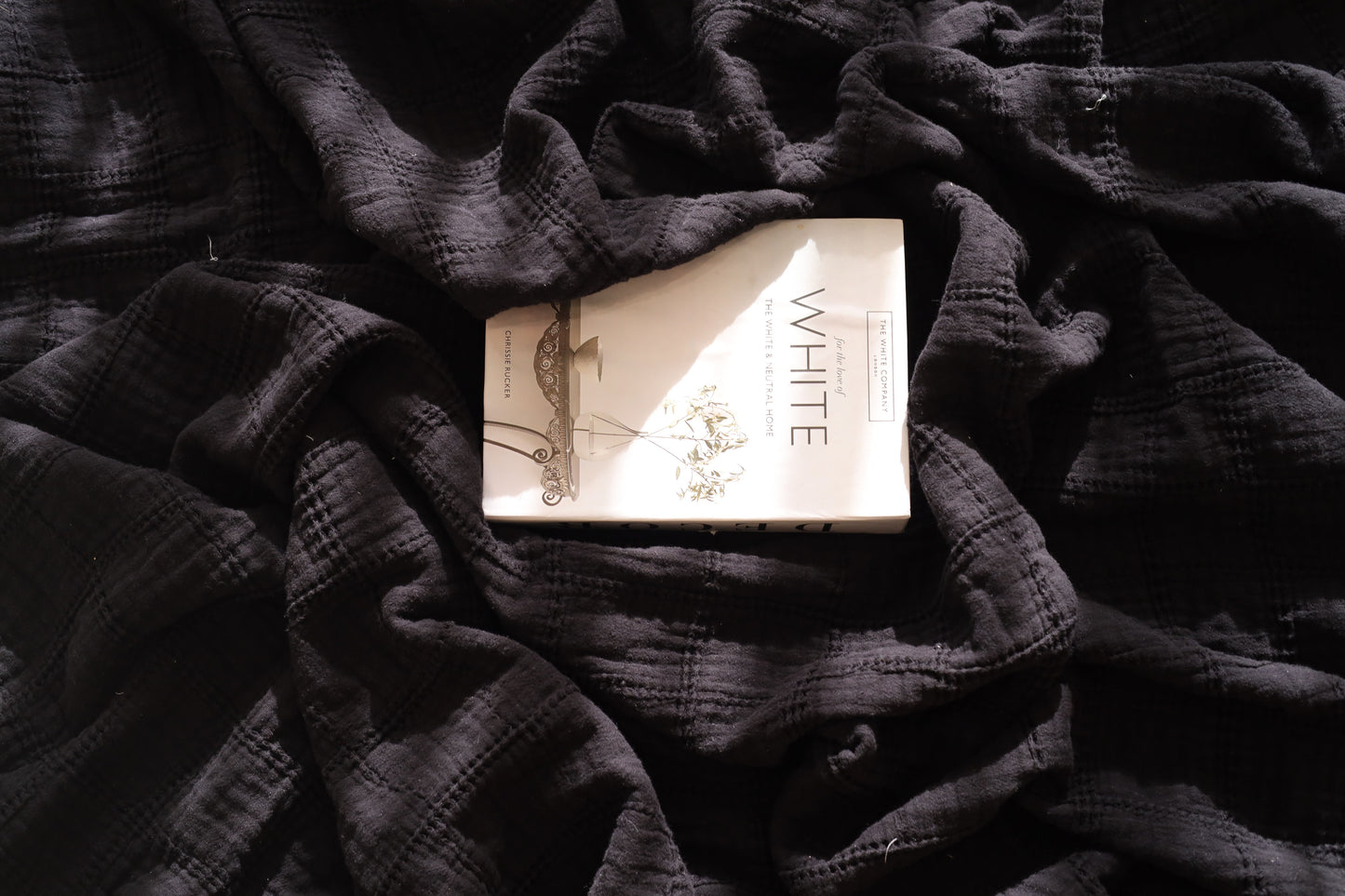 DARK SQUARES Cotton Throw Blanket