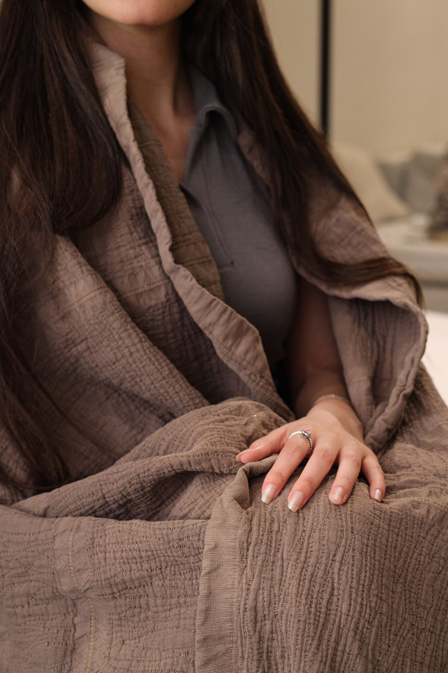 EARTHY ELITE Washed Cotton Throw Blanket