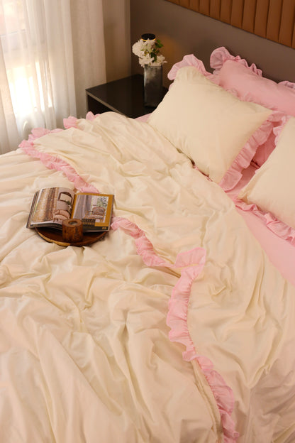 CANDY RUFFLES Percale Cotton Duvet Cover