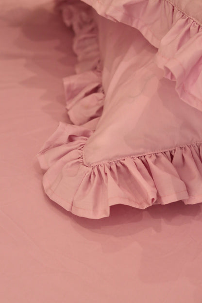 LAVENDER RUFFLES Percale Cotton Bedsheet