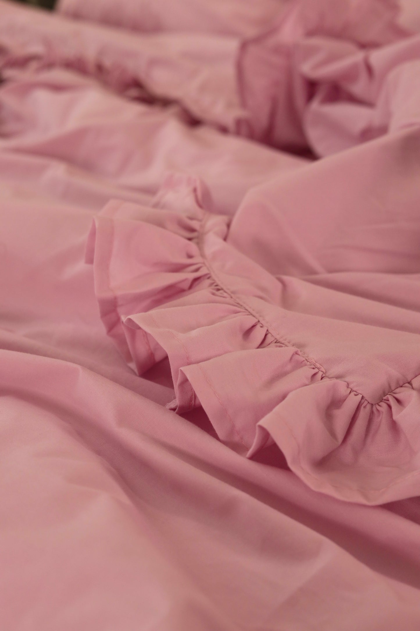LAVENDER RUFFLES Percale Cotton Duvet Cover