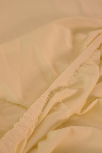 ALMOND RUFFLES Percale Cotton Bedsheet