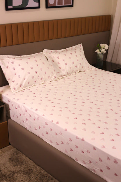 PINK LOVIA cotton bedsheet