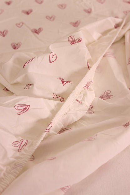 PINK LOVIA cotton bedsheet