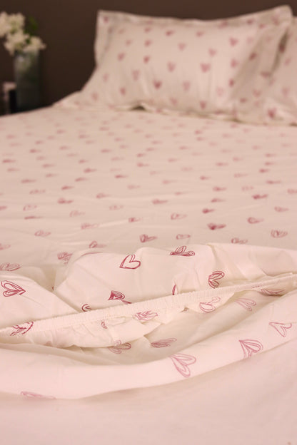 PINK LOVIA cotton bedsheet