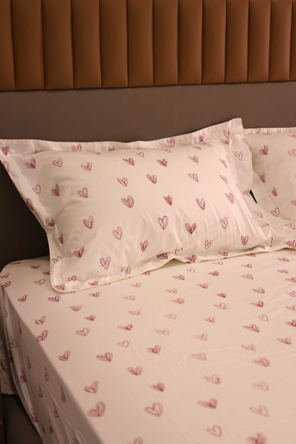 PINK LOVIA cotton bedsheet