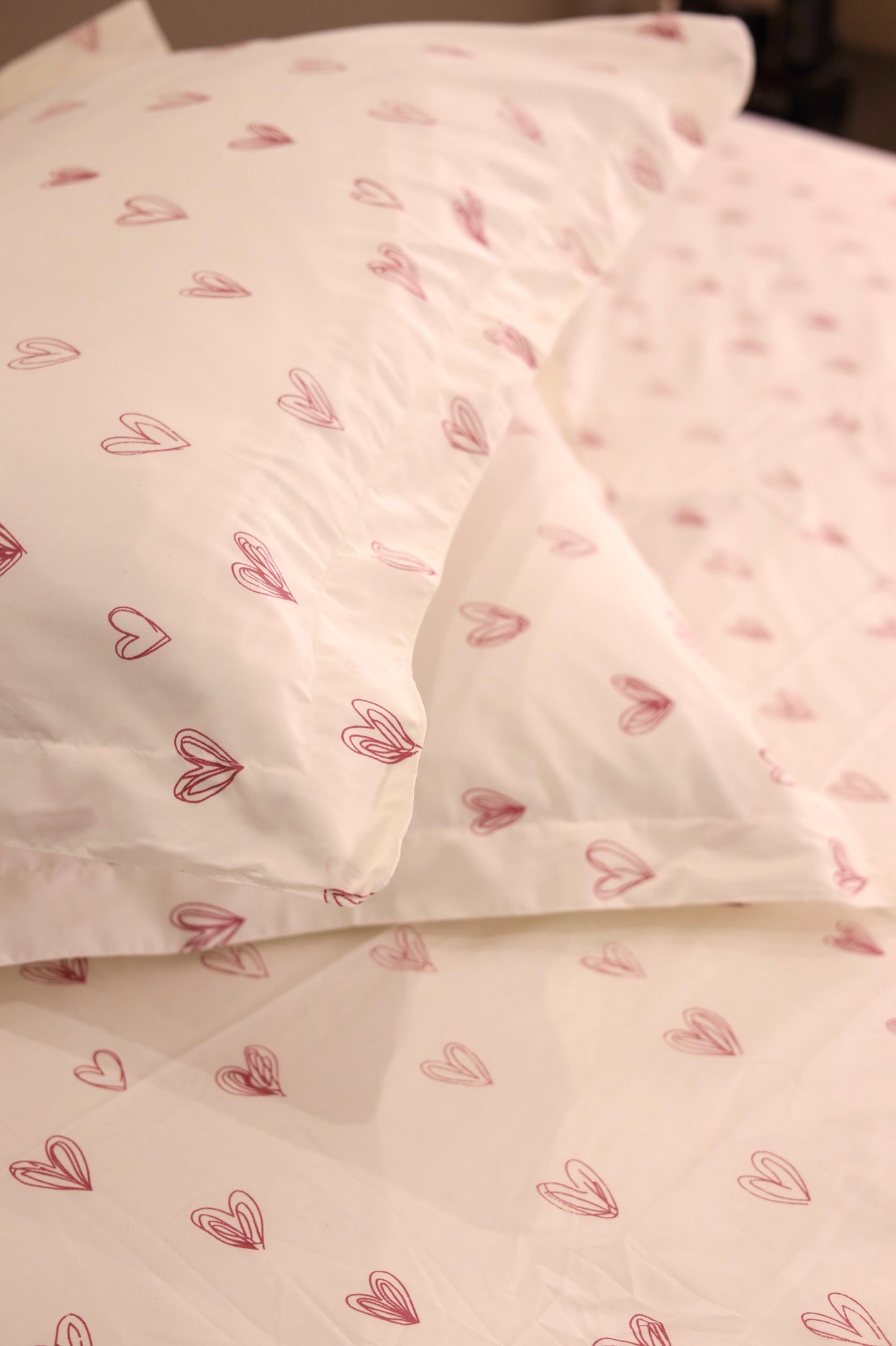 PINK LOVIA cotton bedsheet