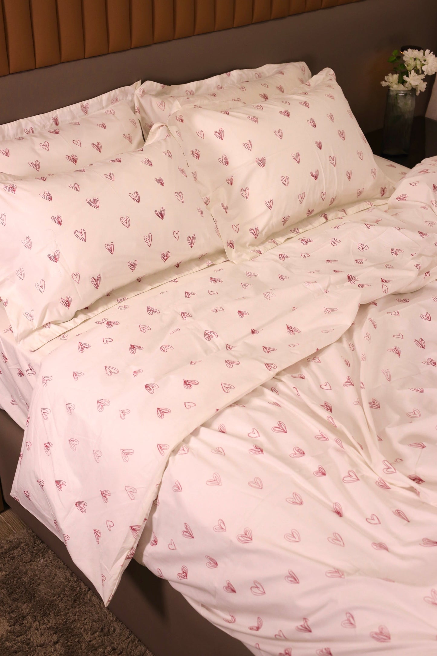PINK LOVIA cotton duvet cover