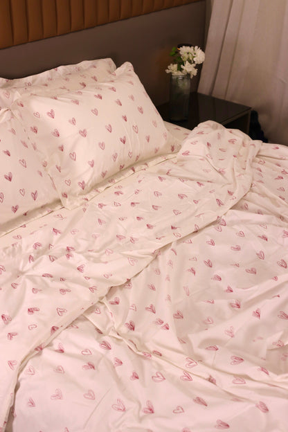 PINK LOVIA cotton duvet cover