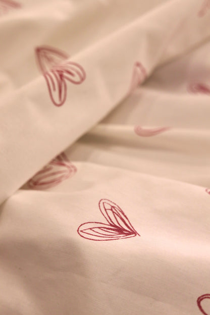 PINK LOVIA cotton duvet cover