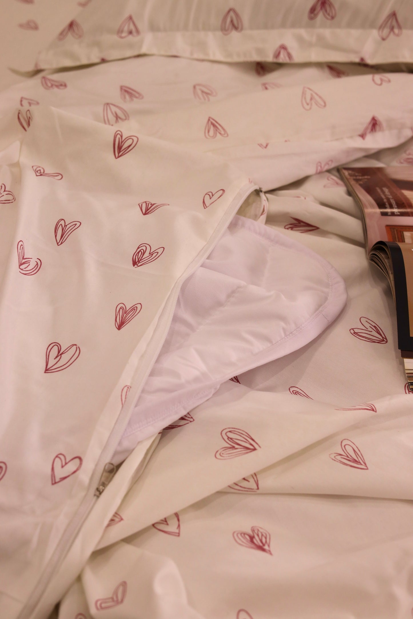 PINK LOVIA cotton duvet cover