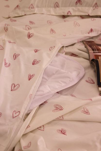 PINK LOVIA cotton duvet cover