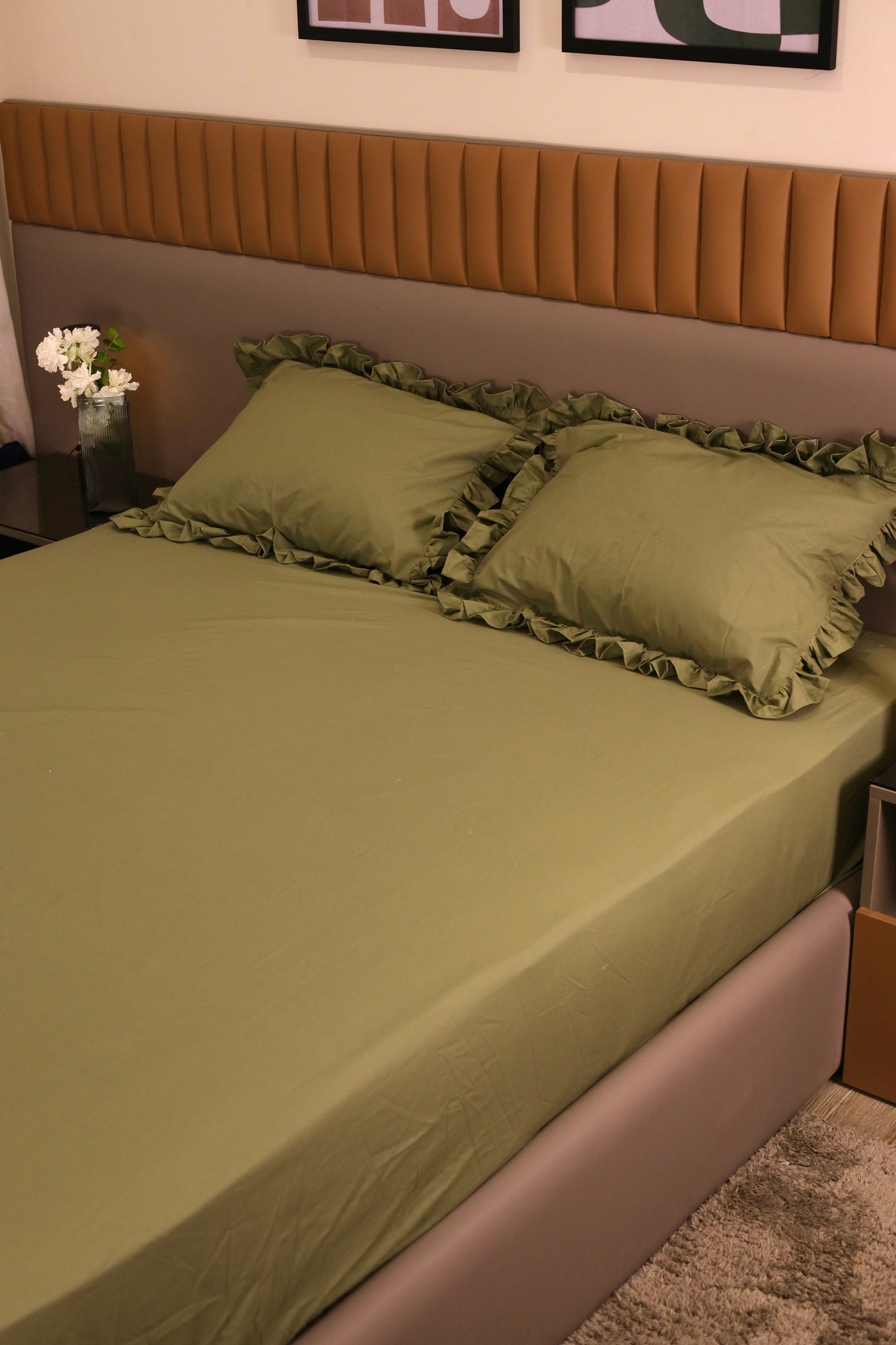JUNGLE RUFFLES Percale Cotton Bedsheet