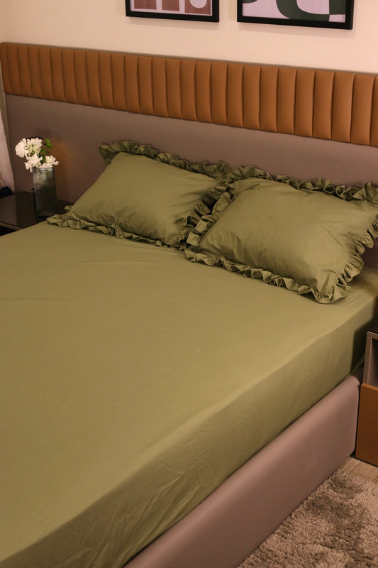 JUNGLE RUFFLES Percale Cotton Bedsheet